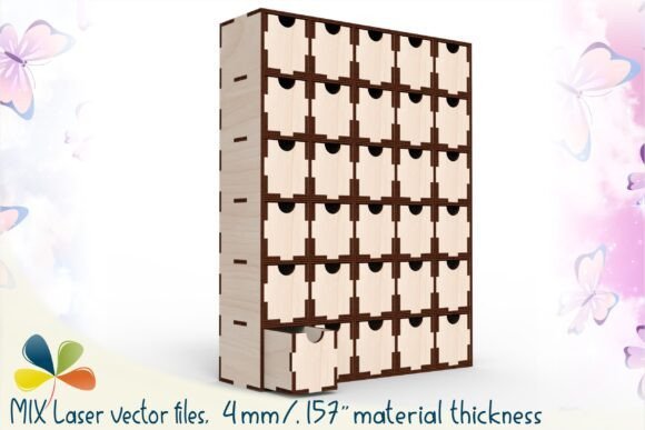 Escritorio De Almacenamiento Eficiente Con 30 Cajones Creativo Digital
